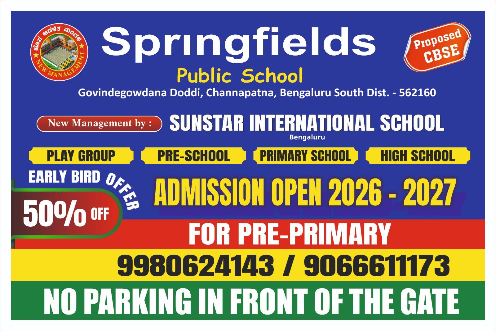 Admission Open Poster SUNSTAR